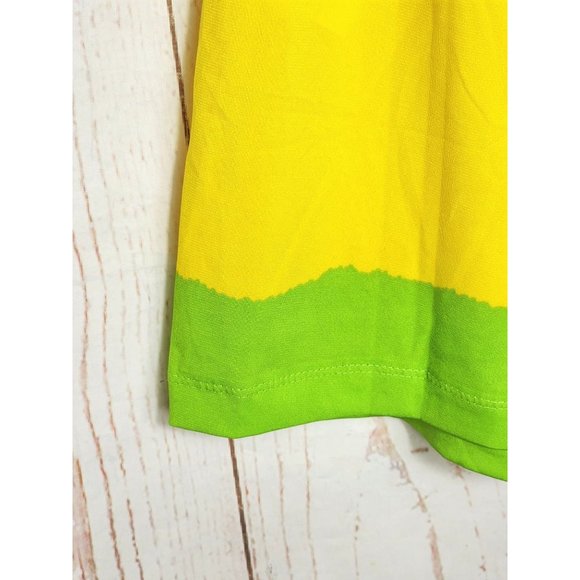 Club Style Yellow Lime Green Nightgown Dress - Size 12, Stretchy and Comfortable - Picture 8 of 15